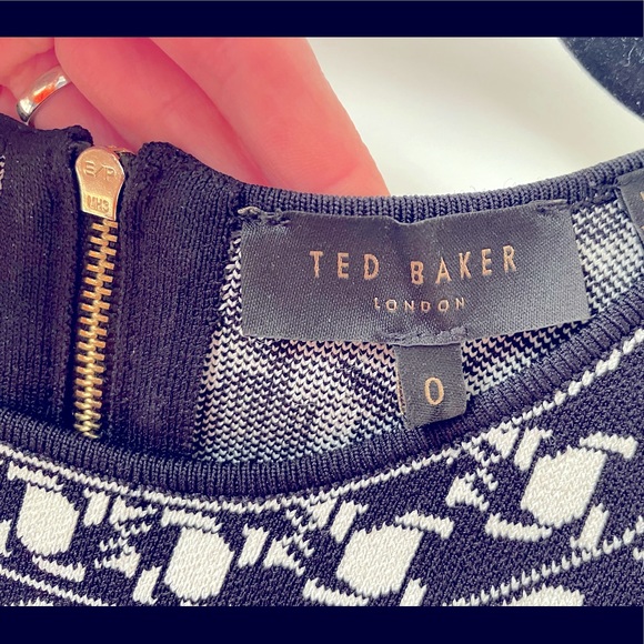 Sz 0 Ted Baker Jacquard dress - Picture 6 of 6